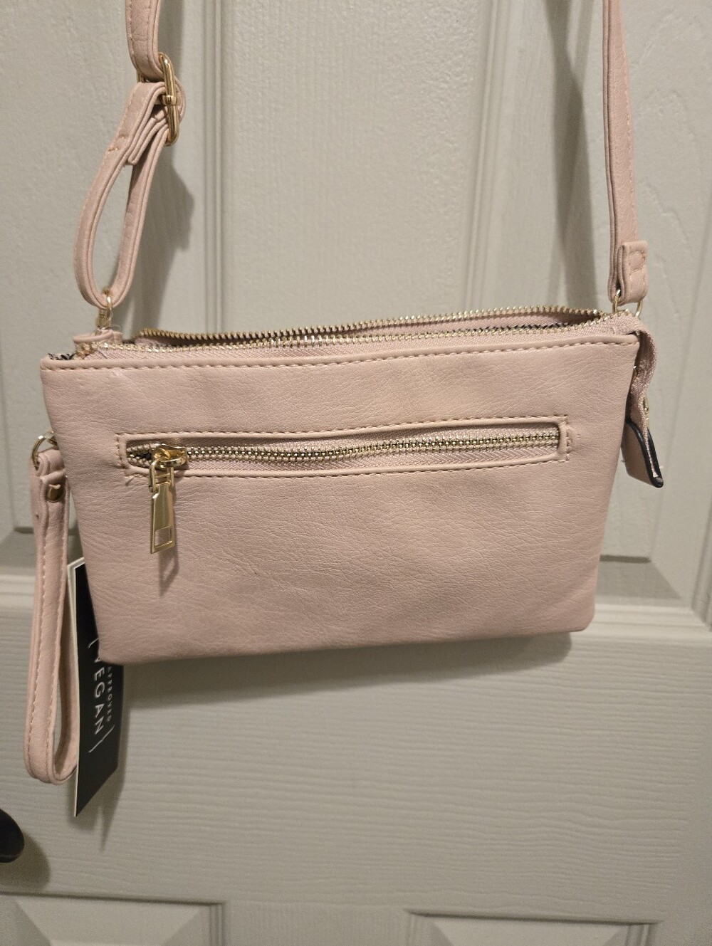 Women's Isabelle Blush Pink Crossbody Bag With Strap And Wristlet